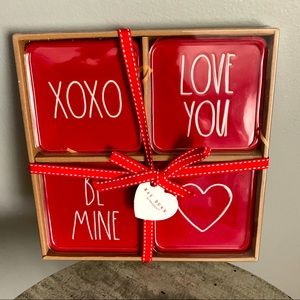 Rae Dunn Valentine’s coasters